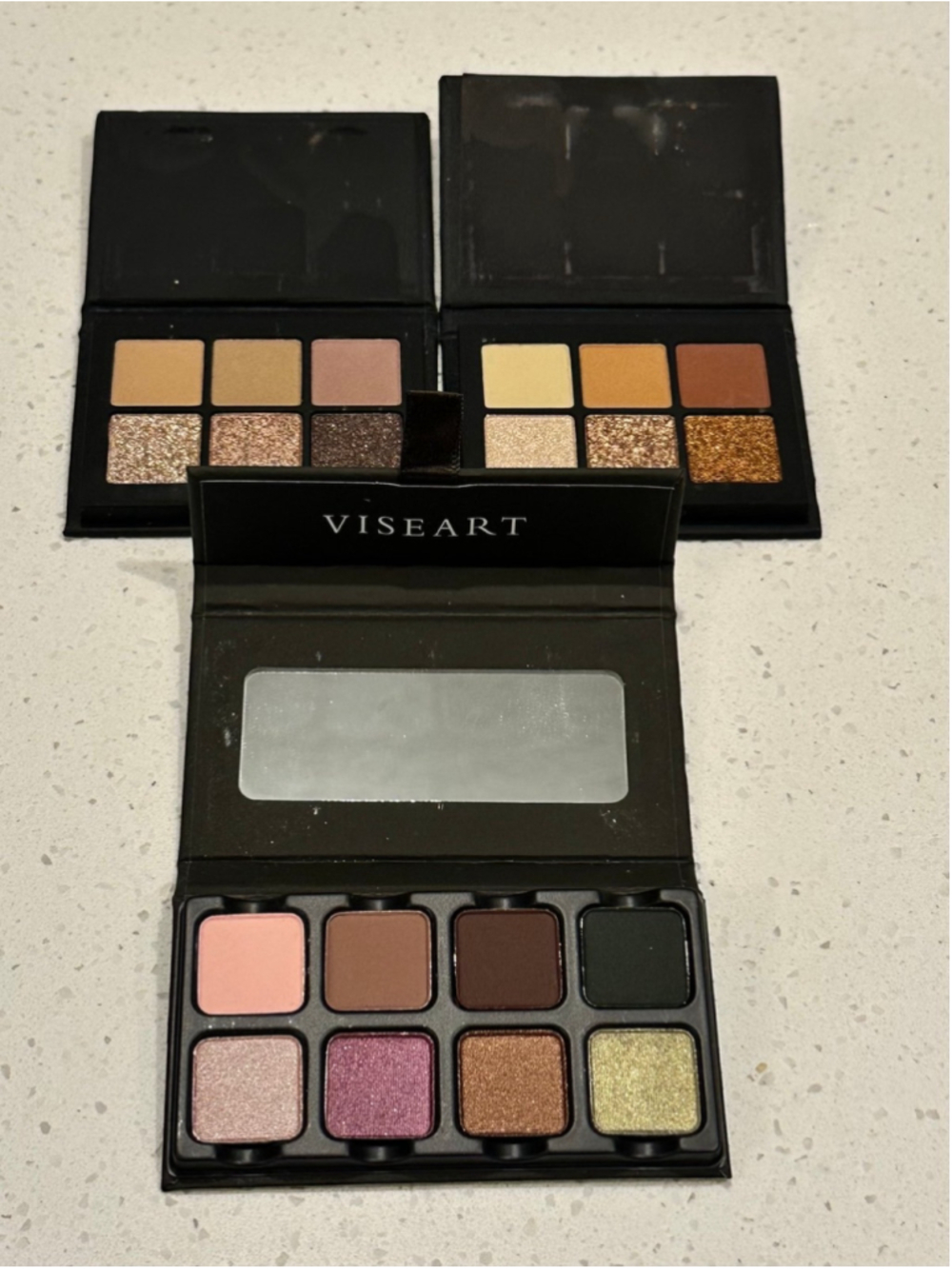 VISEART 6 pan Eyeshadow Palettes x3 | Sparkling, Simmering, & Petit Pro 3 | NWOB